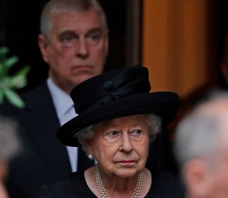 Queen Attends Funeral With Prince Andrew
