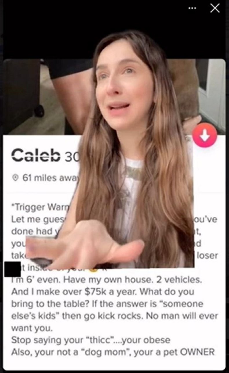 Amelia Samson and dating app profiles.