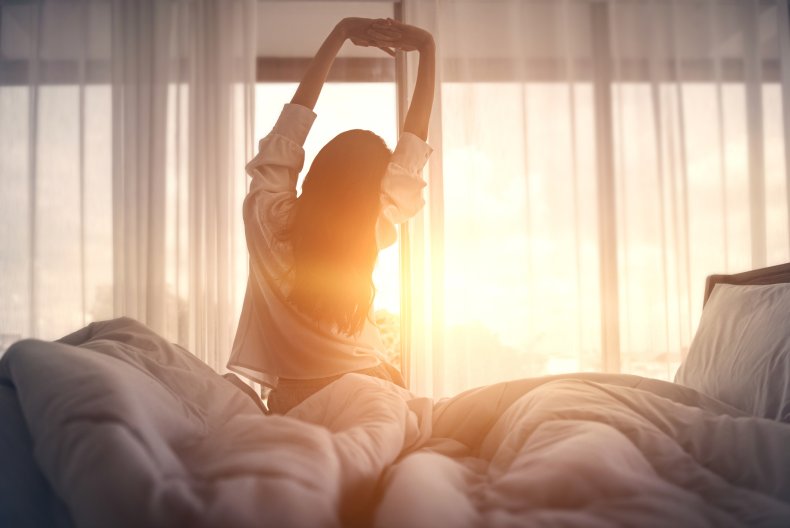 Woman stretching