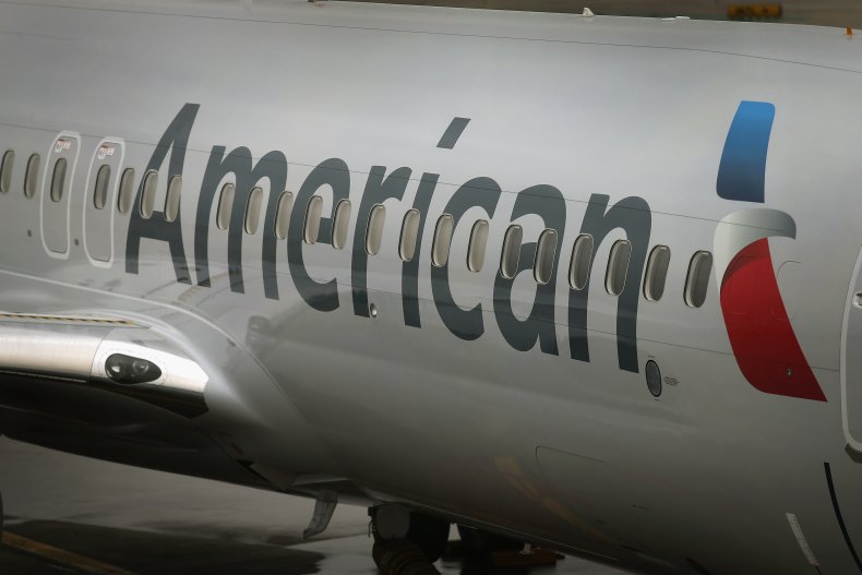 Ein Flugzeug der American Airlines