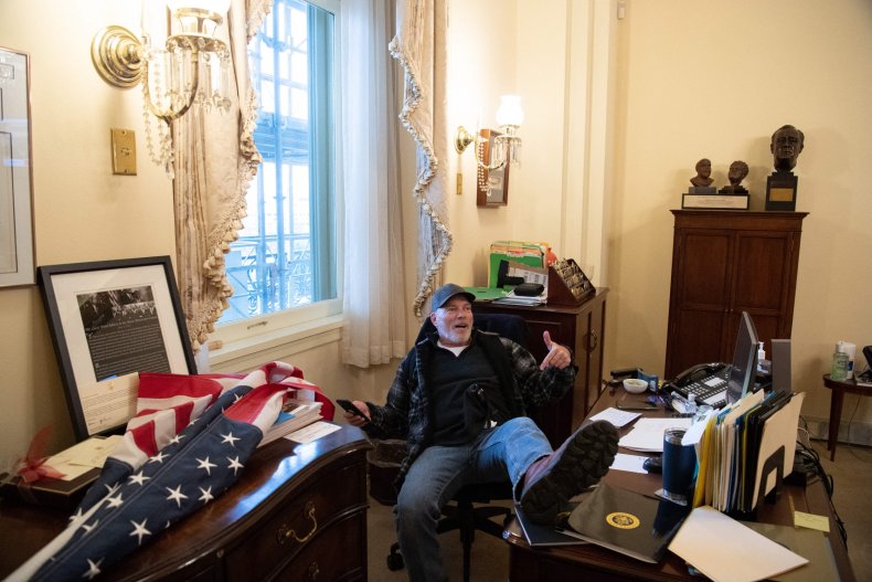 Capitol Rioter in Pelosi's Office