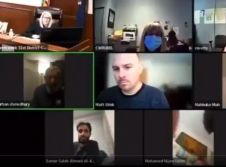 A virtual court meeting 