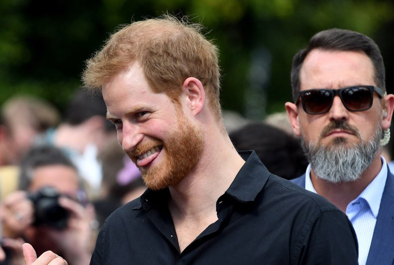 Prince Harry With Protection Officer