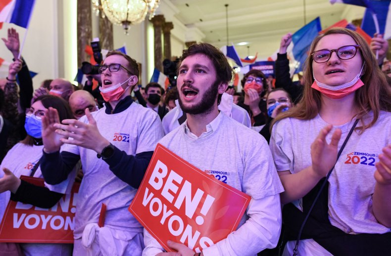 Eric Zemmour supporters