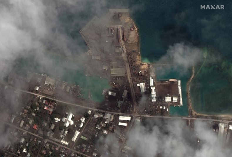 Satellite image shows aftermath of eruption