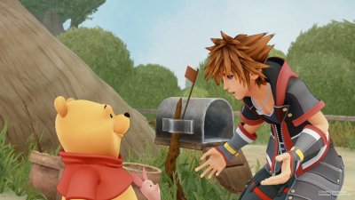 Winnie the Pooh and Sora Winnie the Pooh and Sora
