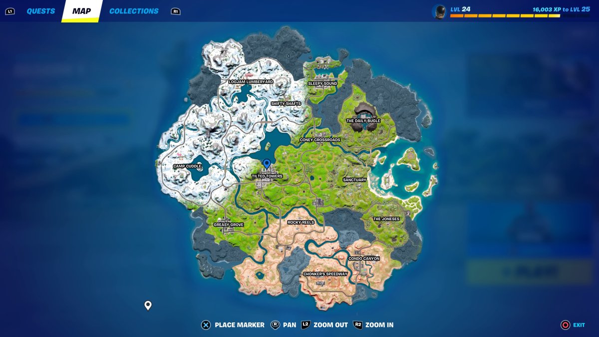 Fortnite Tilted Towers Location