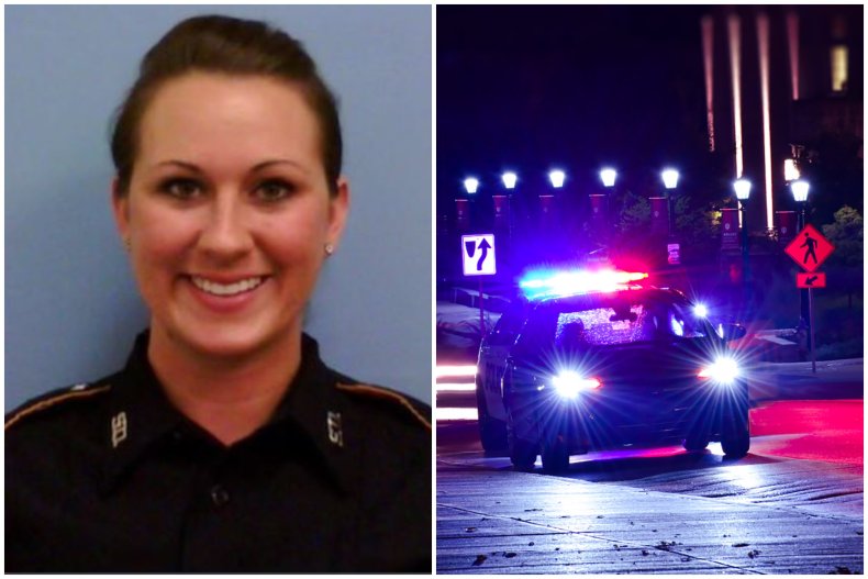 Photo of Amanda Crowder and police car