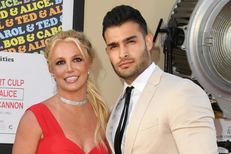 Britney Spears and her fiancé, Sam Asghari
