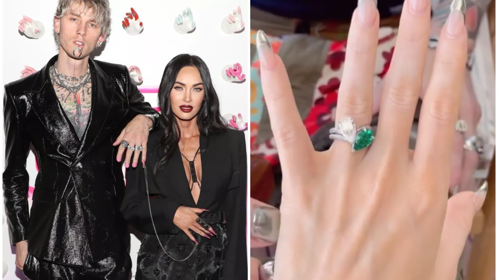 Megan Fox's Green JW Pei Bag Matches Her Engagement Ring