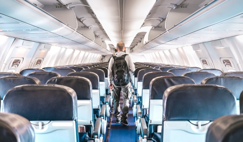 Man on airplane