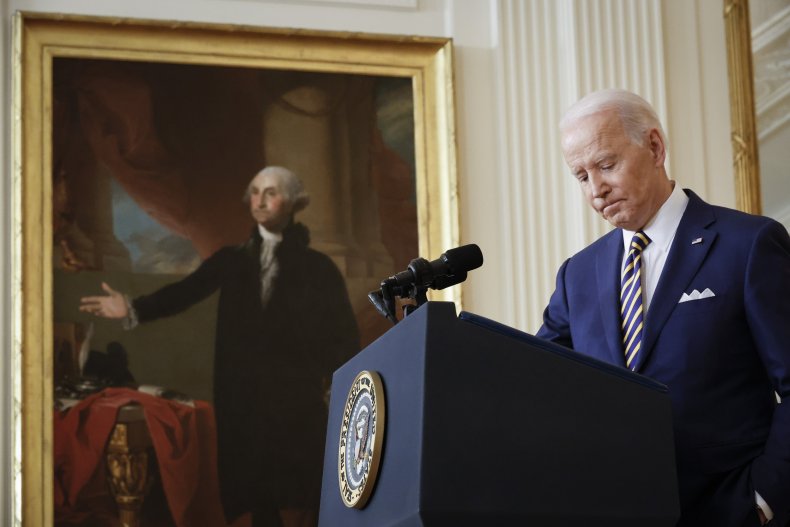 Joe Biden anniversary news conference 