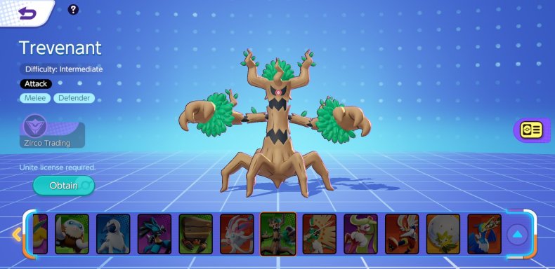 Trevenant in Pokemon Unite