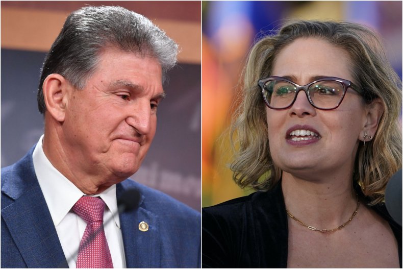 Photo Composite Shows Manchin and Sinema