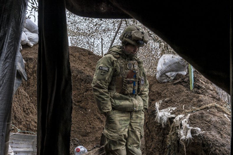 Ukraine soldier on Donbas front line