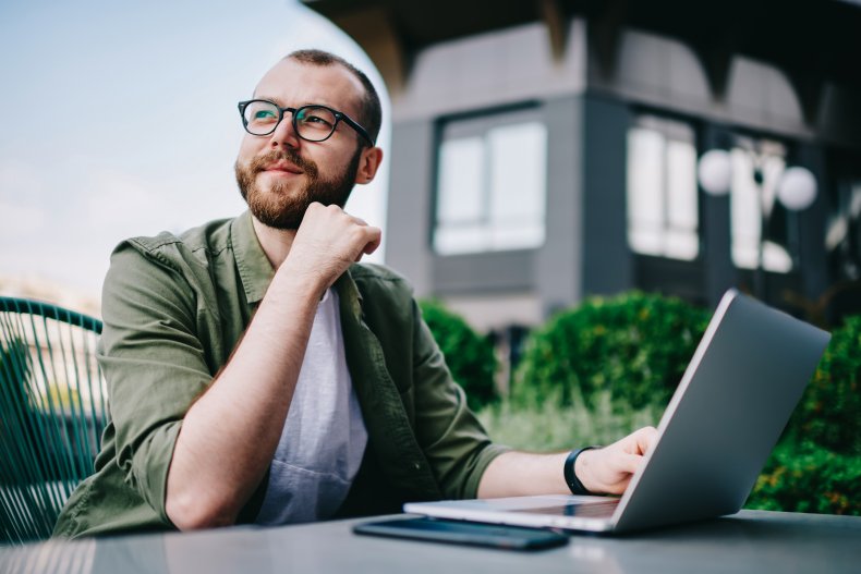 Freelancer with laptop