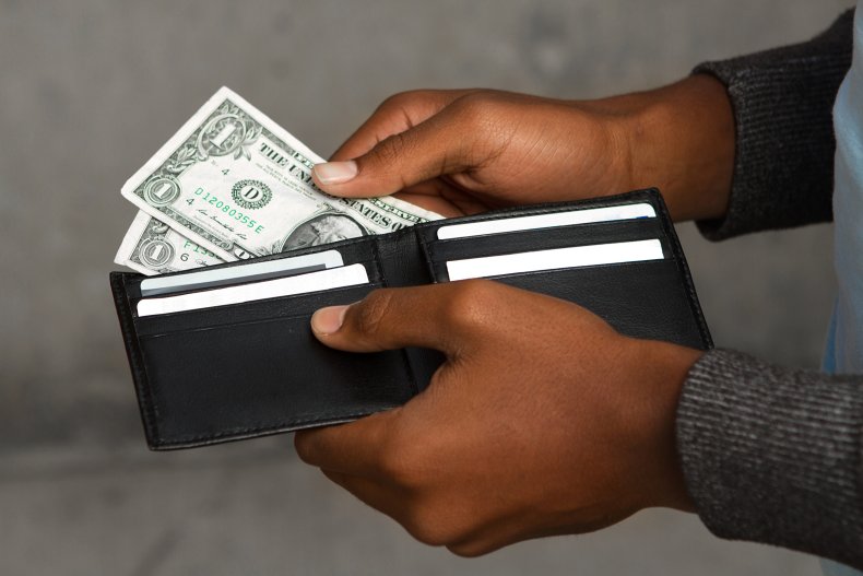 Dollars in a wallet