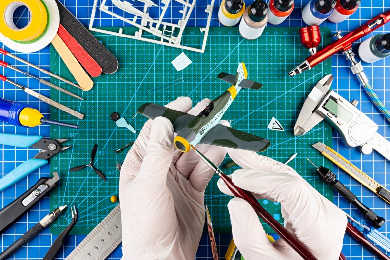 Mini plane painting hobby