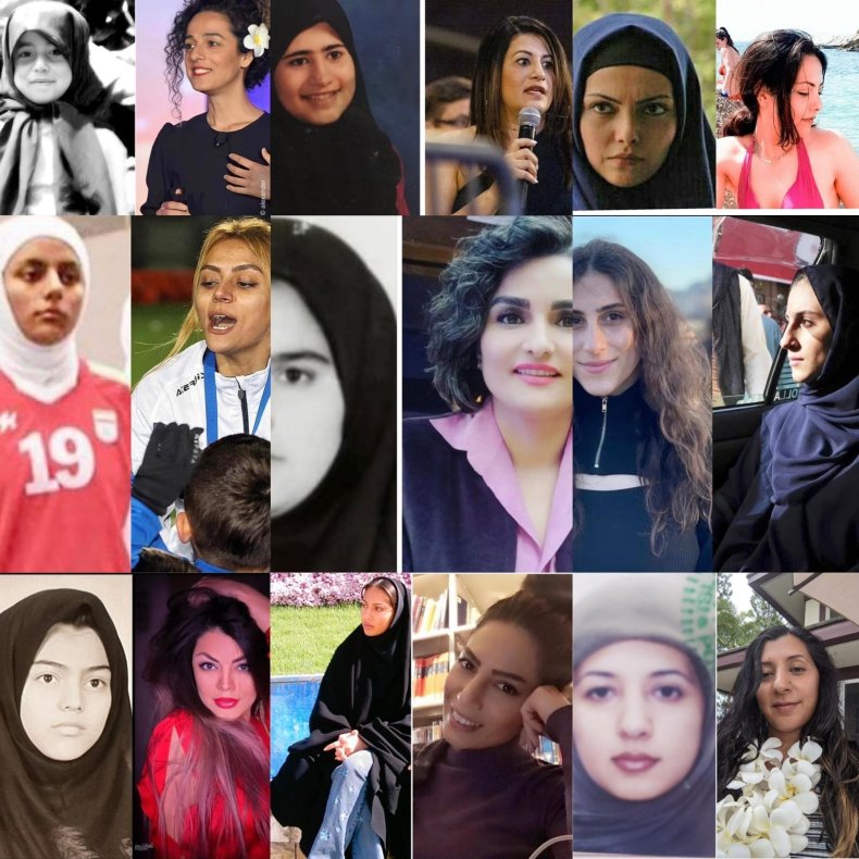 Iranian women of the #LetUsTalk campaign
