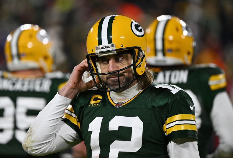 Aaron Rodgers with the Green Bay Packers