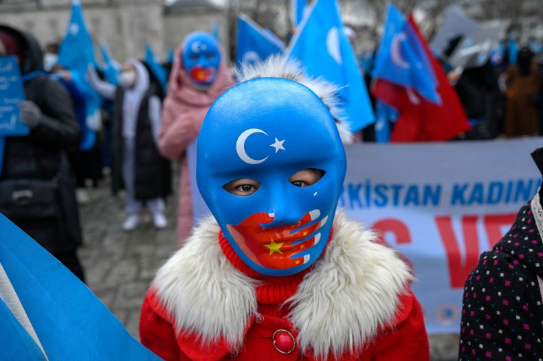 istanbul uyghur protest beijing