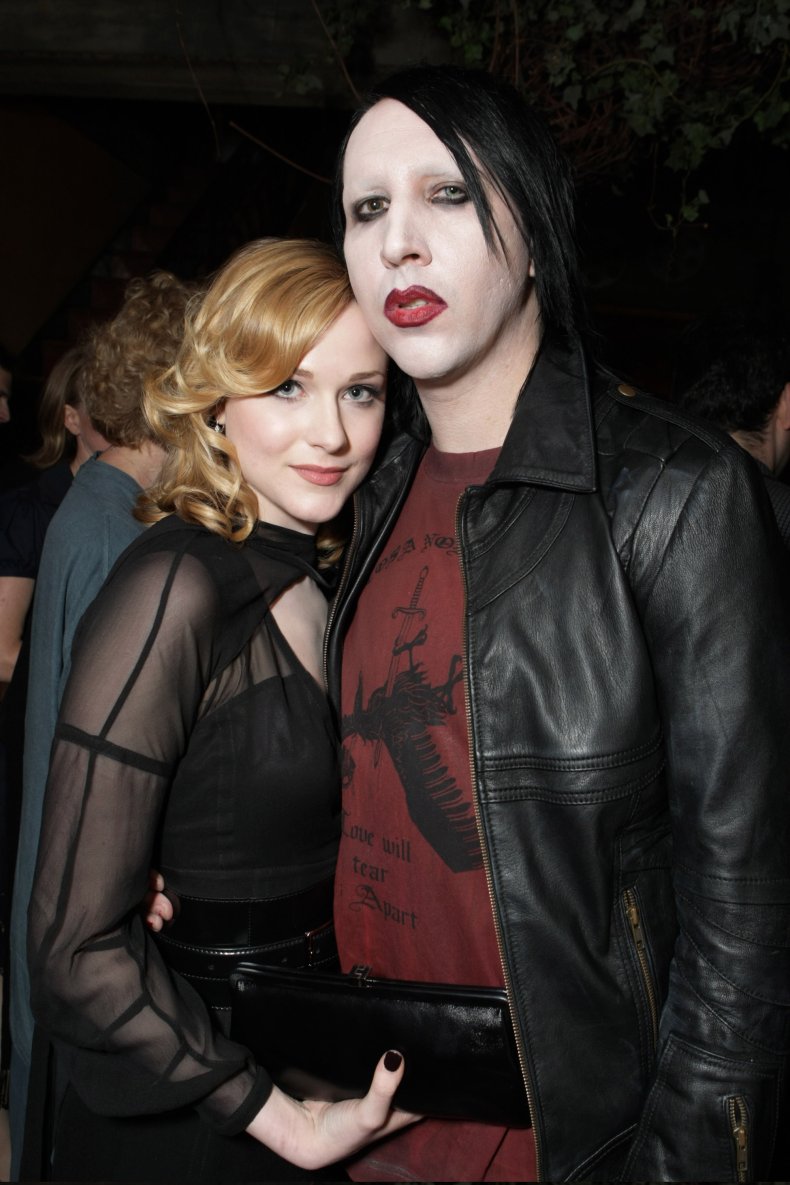 Evan Rachel Wood and Marilyn Manson 