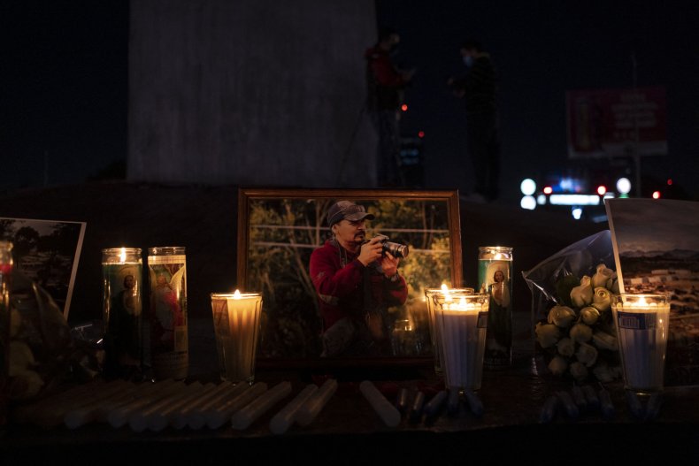 Vigil honoring murdered Mexican photojournalist 