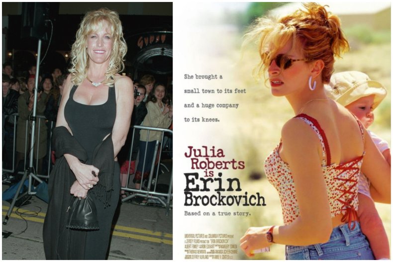 Erin Brockovich and 2000 movie poster.