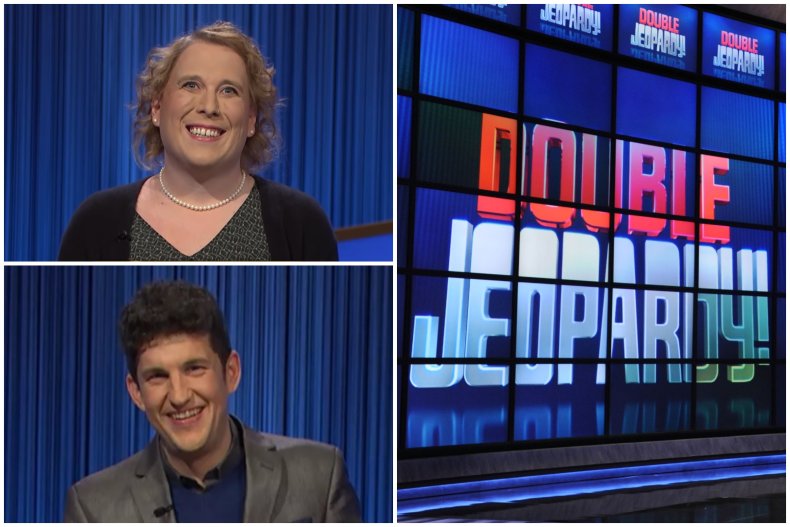 "Jeopardy!" champs Amy Schneider and Matt Amodio