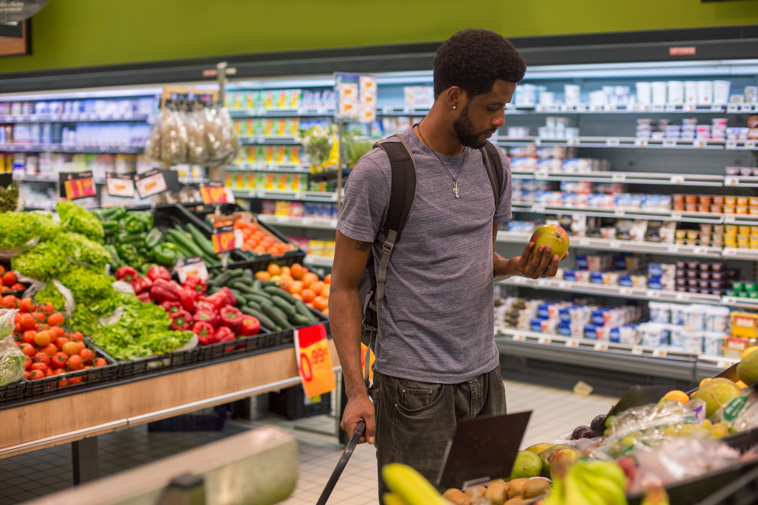 person buying groceries