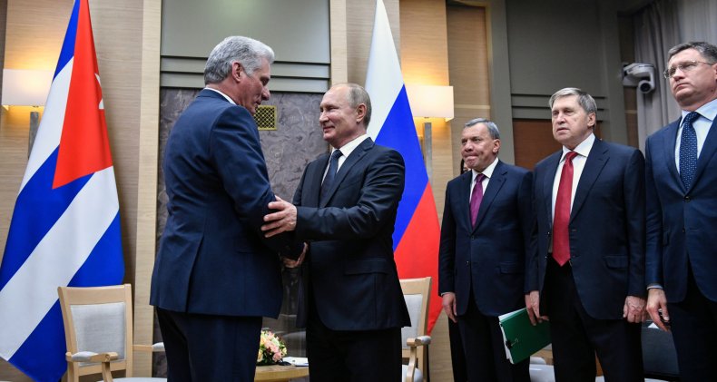 Russia, Putin, meets, Cuba, Díaz-Canel, Moscow, 2019