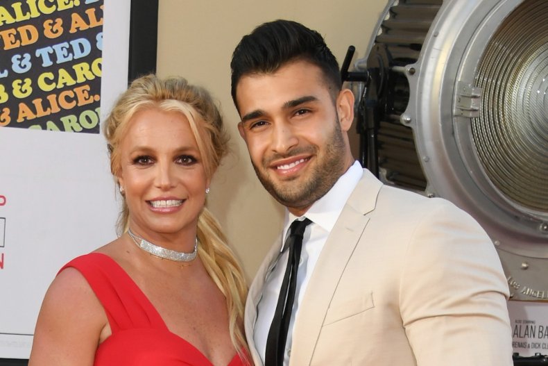 Britney Spears and her fiancé, Sam Asghari