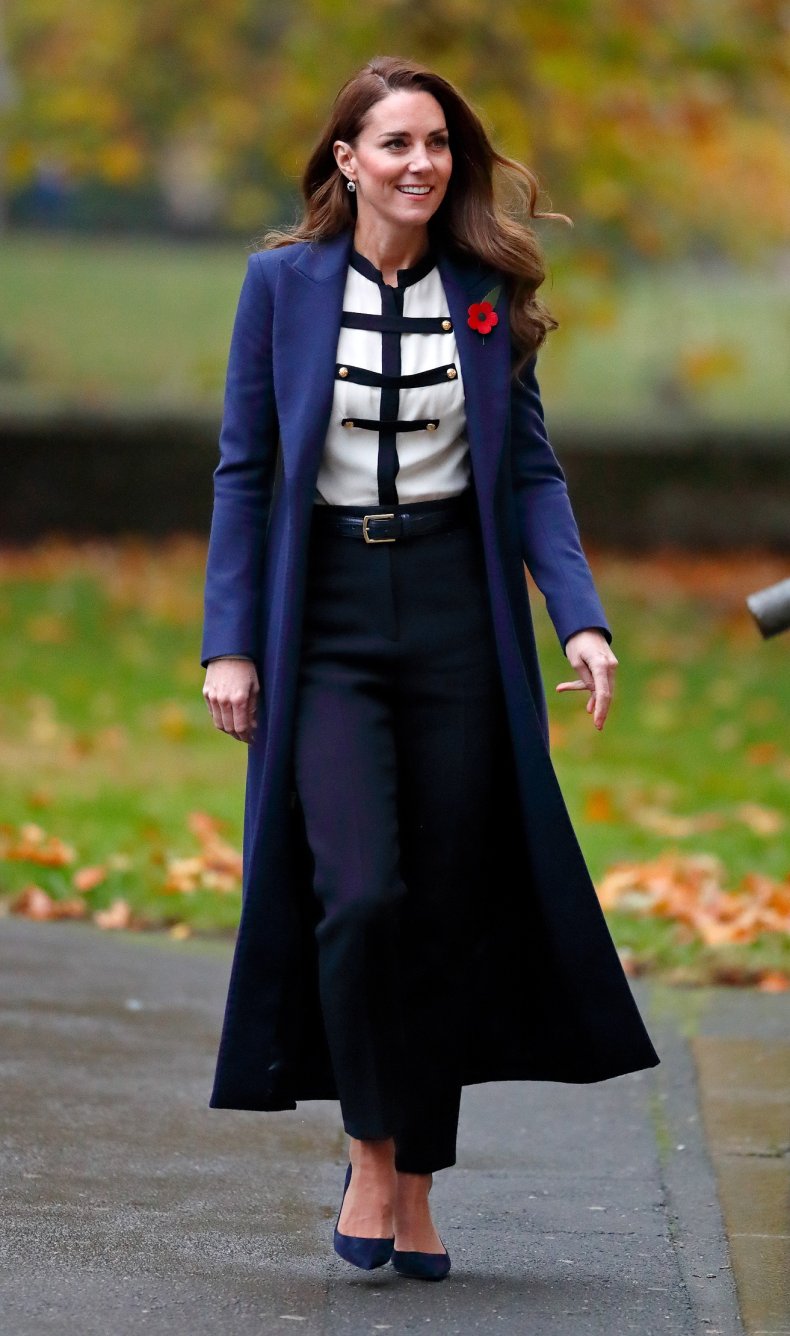 Kate Middleton Wears Navy-Style Outfit