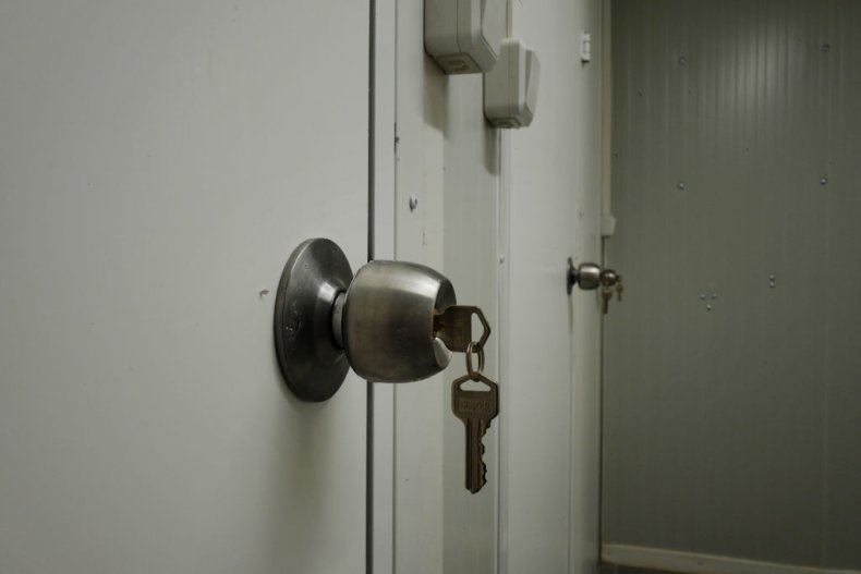 Key in front door