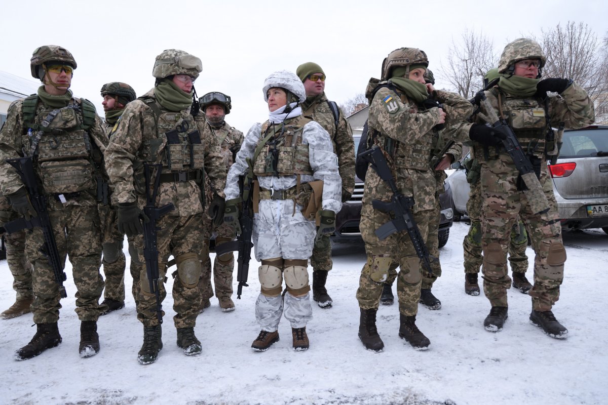 Civilian participants in Kyiv Territorial Defense unit 