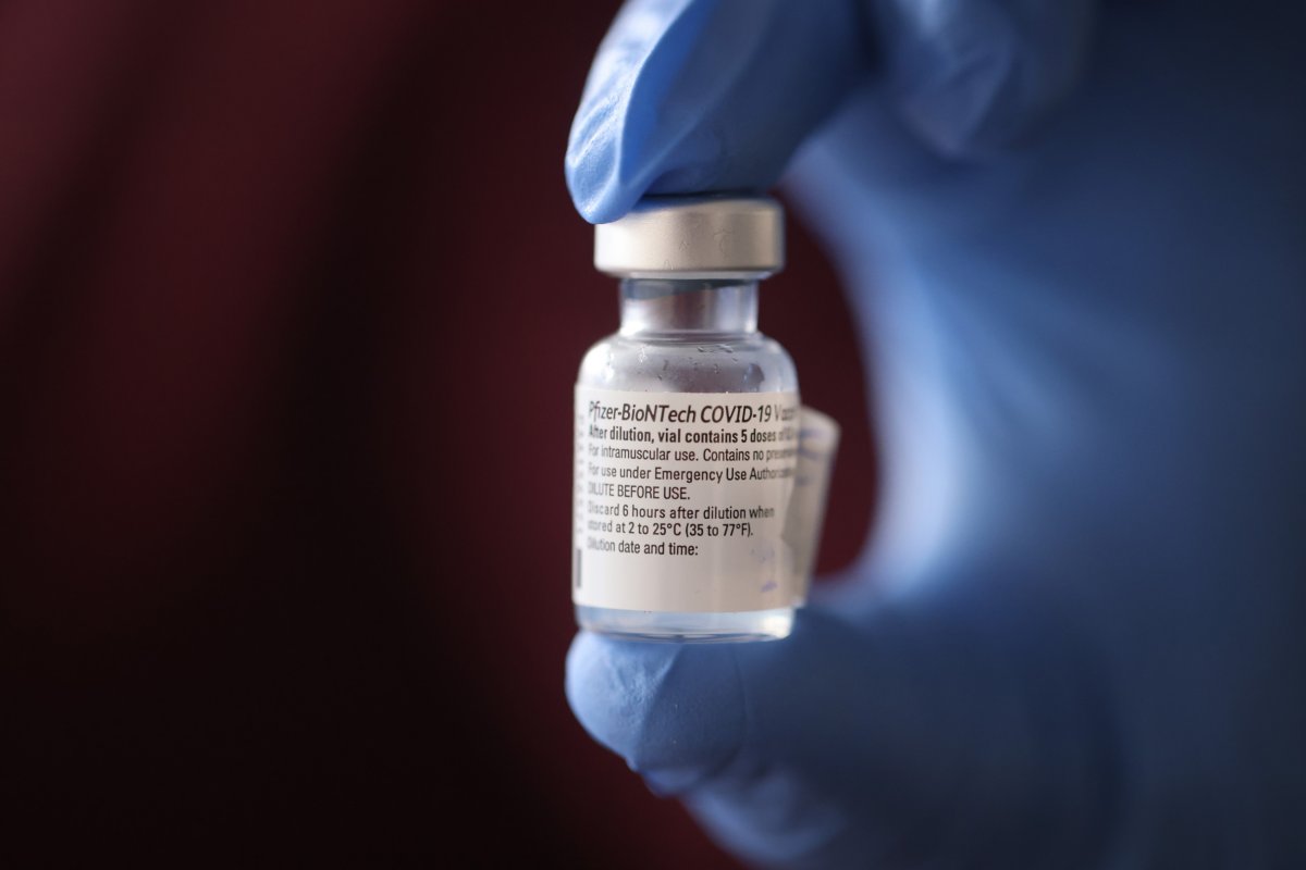 A vial of COVID vaccine 