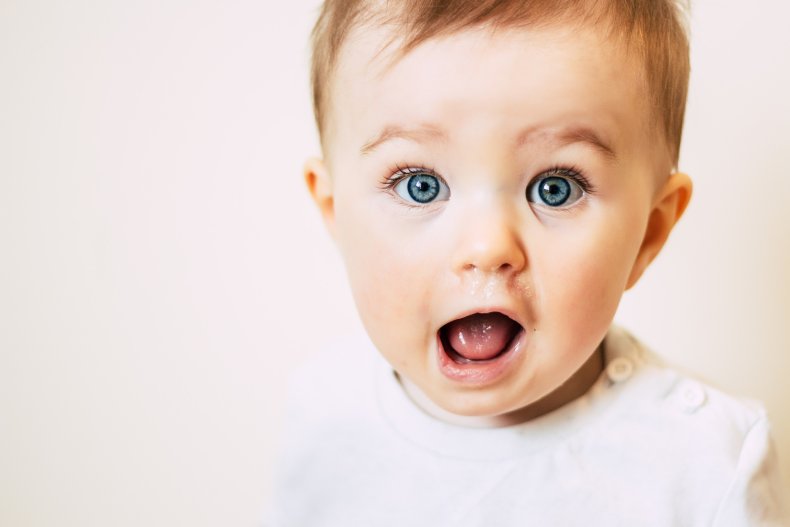 Baby surprised