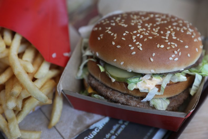 A Big Mac and french fries.