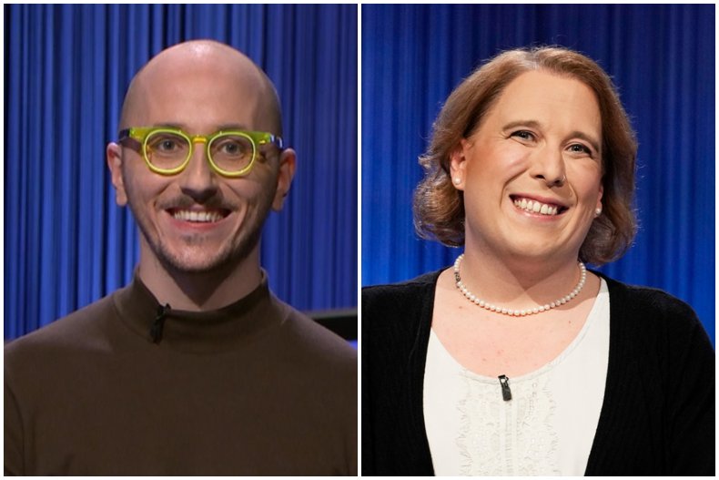 "Jeopardy!" stars Rhone Talsma and Amy Schneider