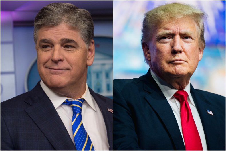 Composite Photo Shows Hannity and Trump.