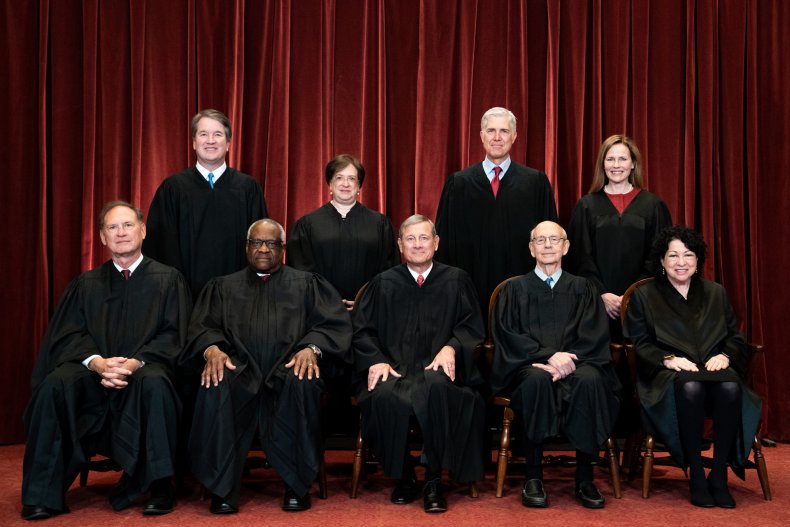 Supreme Court Justices Pose For Formal Group 