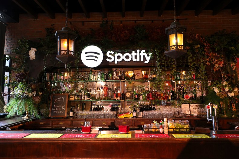 لوگوی Spotify در نیویورک