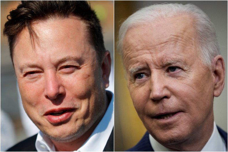 Composite Image Shows Musk and Biden