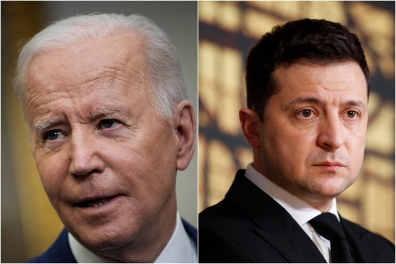 Joe Biden and Volodomyr Zelenskiy