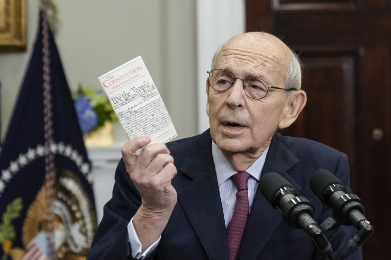 Stephen Breyer Holds a Pocket Constitution