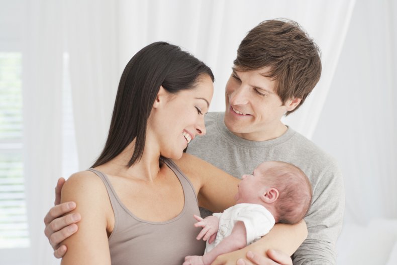 Couple with baby