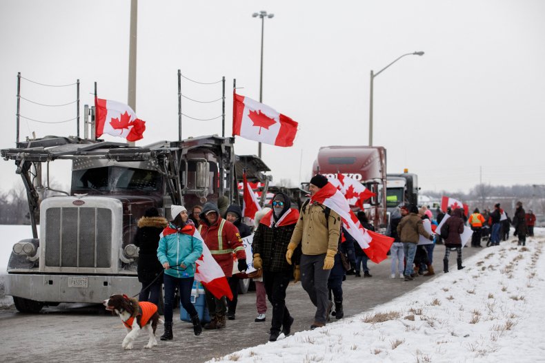 Freedom Convoy Truck Drivers Canada Vaccine Mandate