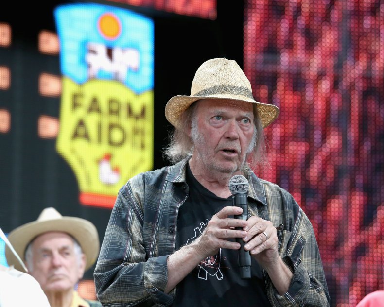 Neil Young Speaks At Event