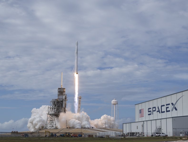 A SpaceX Falcon 9 rocket launches