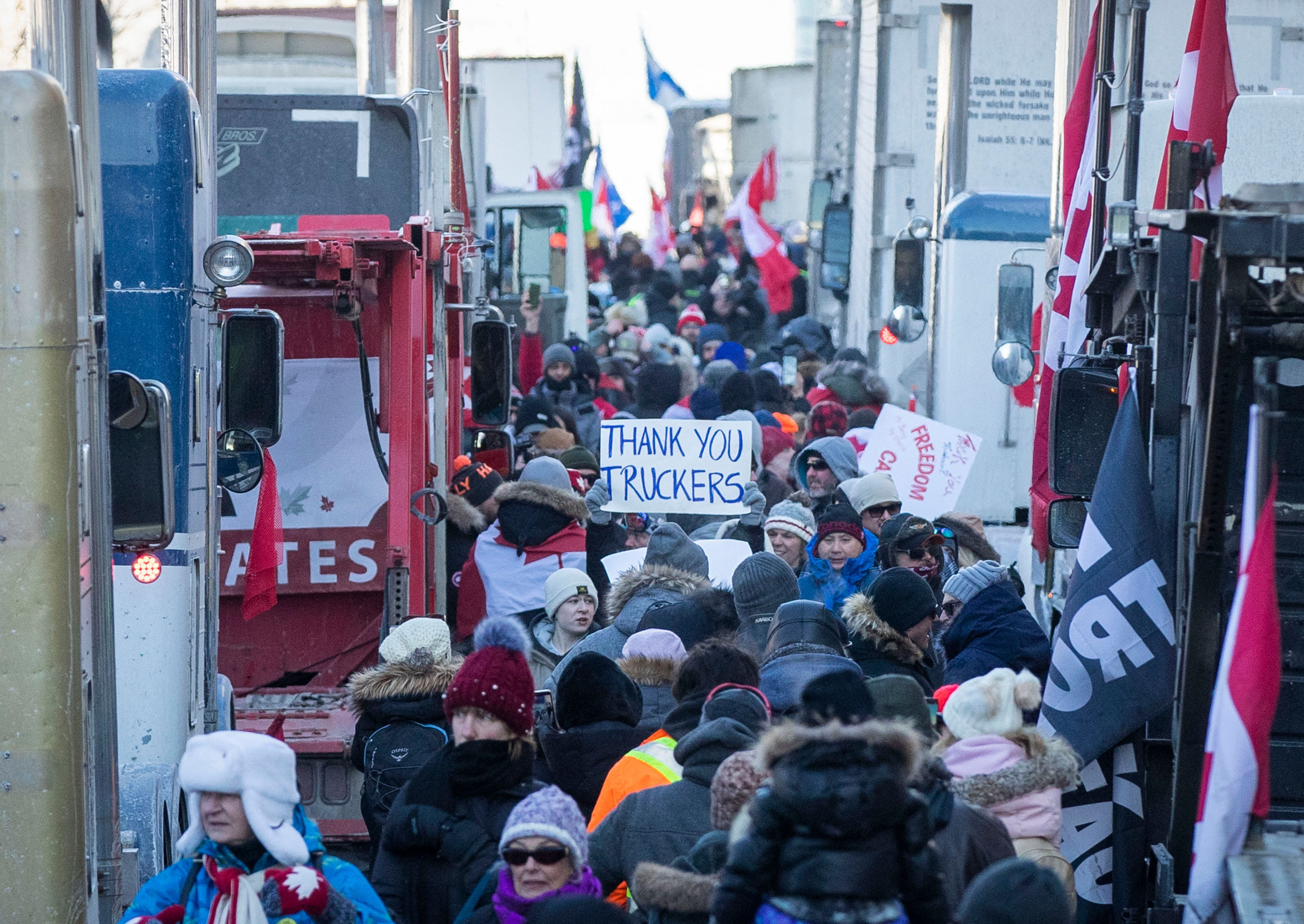 Truckers Protesting Covid Rules Has Gofundme Halted After Millions Raised